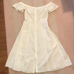 Linen Off The Shoulder Dress